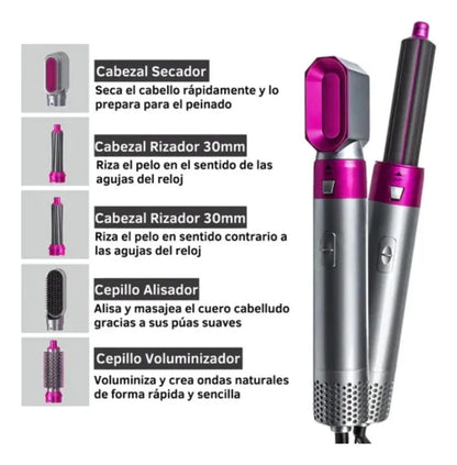 ✨ AirBrush™ MultiStyler 5 en 1 – ¡Transforma tu look en minutos! 💁‍♀️💨